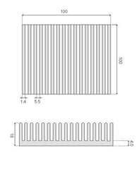 Radiatorius RAD35 100x100x18mm цена и информация | Радиаторы отопления | pigu.lt