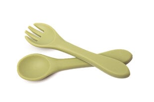 Вилка и ножик Luumy, фисташково-зеленые цена и информация | Детская посуда, контейнеры для молока и еды | pigu.lt