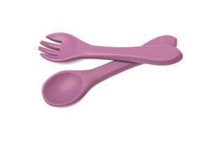 Вилка и ножик Luumy, фиолетовые цена и информация | Детская посуда, контейнеры для молока и еды | pigu.lt