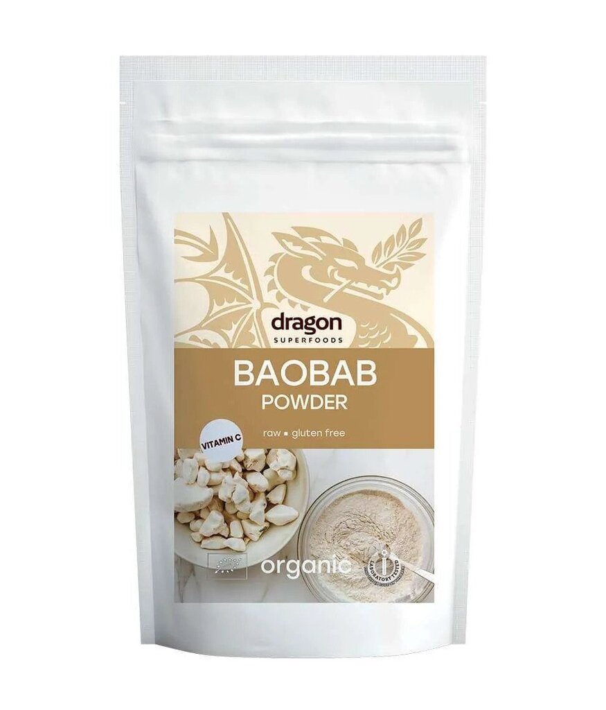 Baobabo vaisių milteliai Dragon Superfoods, 100 g kaina ir informacija | Priedai maistui ruošti | pigu.lt