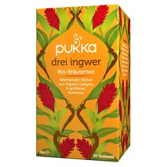 Šildanti arbata Three Ginger, ekologiška, Pukka, 20 vnt. kaina ir informacija | Arbata | pigu.lt