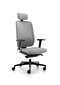 Biuro kėdė Wood Garden Syn Eclipse Net su galvos atrama, pilka kaina ir informacija | Biuro kėdės | pigu.lt