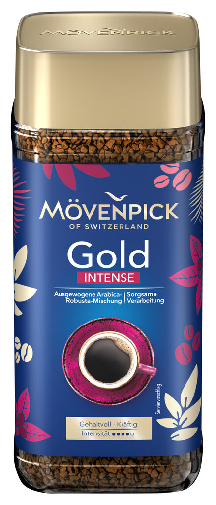 Mövenpick Gold Intense, 200 g, tirpi kava kaina ir informacija | Kava, kakava | pigu.lt