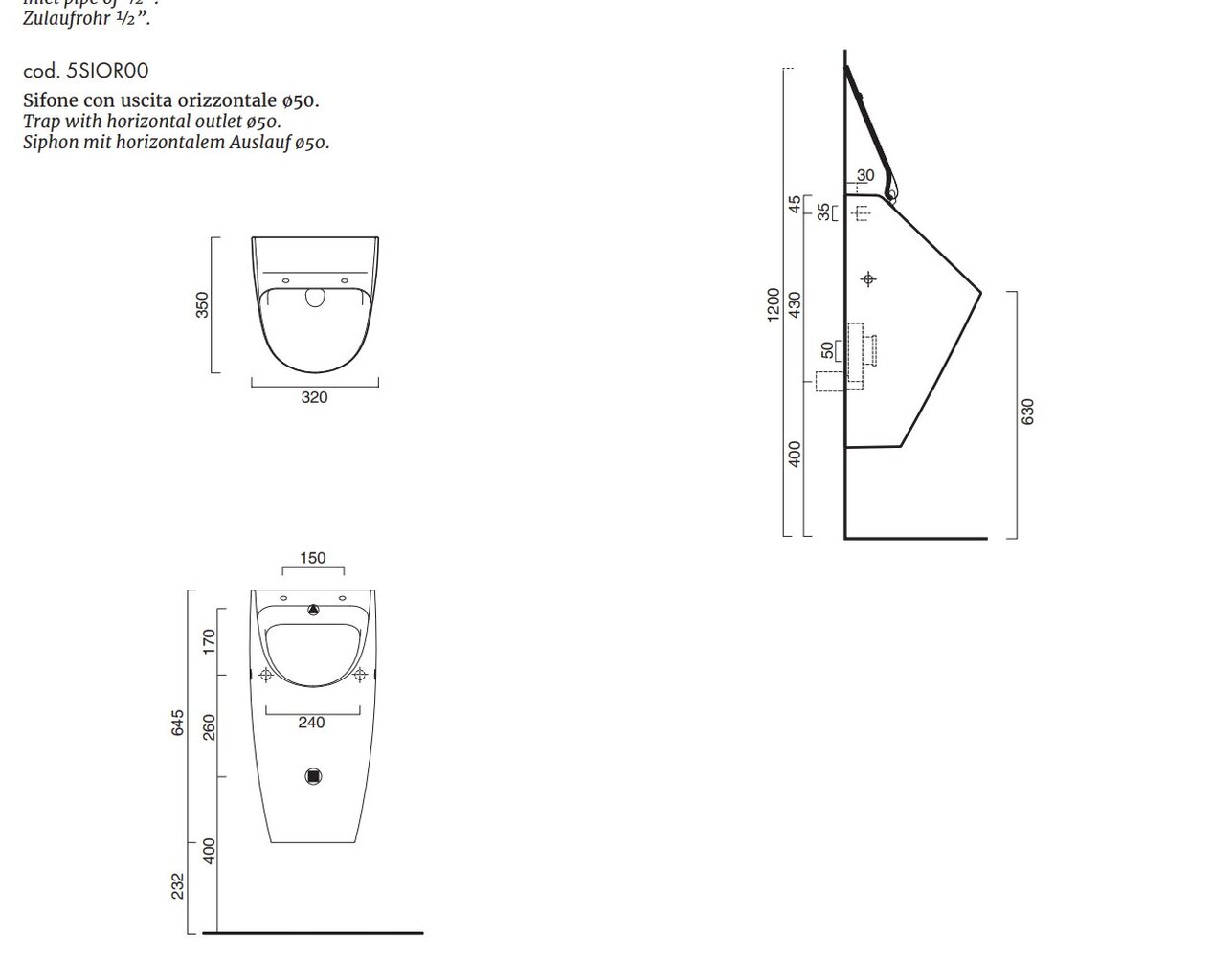 Pisuaras Catalano Sfera NewFlush, 35x32 kaina ir informacija | Pisuarai | pigu.lt