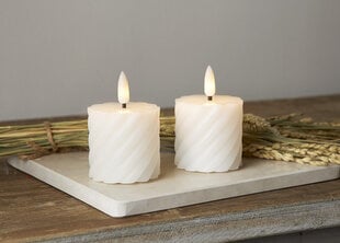 Светодиодная свеча Flamme Swirl 2 шт. kaina ir informacija | Подсвечники, свечи | pigu.lt