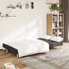 Dvivietė lova, juodos spalvos, audinys kaina ir informacija | Sofos | pigu.lt