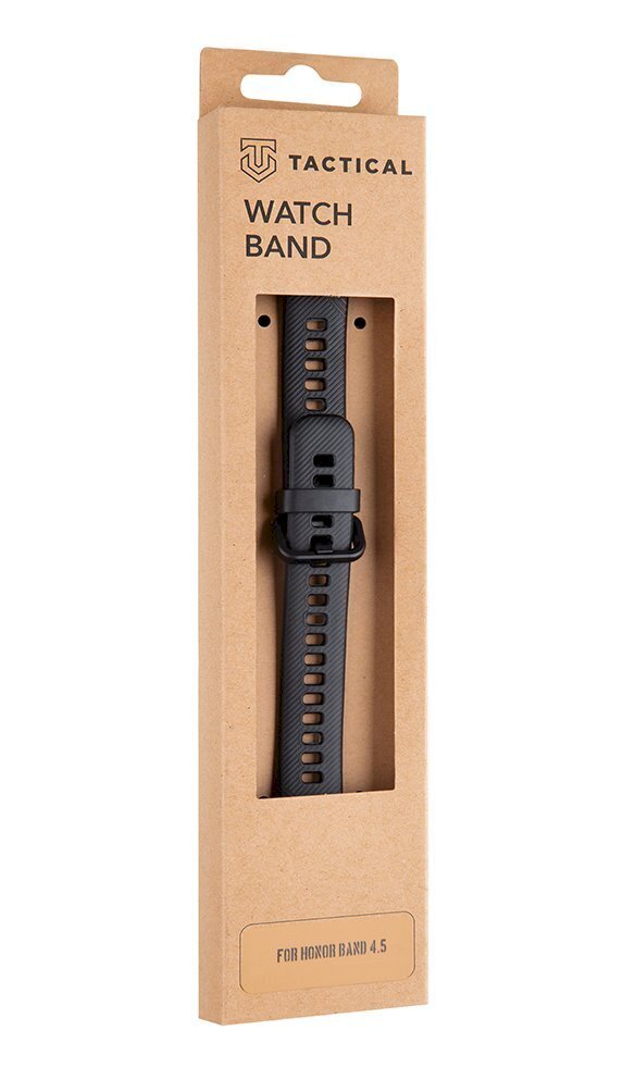Tactical 438 Silicone Band for Honor Band 4|5 Black kaina ir informacija | Išmaniųjų laikrodžių ir apyrankių priedai | pigu.lt
