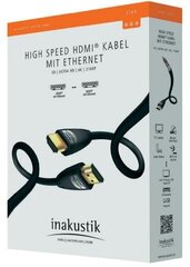 Kabelis HDMI-HDMI kištukai 1.5m (HDMI 2.0) juodas, inakustik STAR kaina ir informacija | Kabeliai ir laidai | pigu.lt