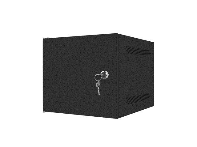 LANBERG 10" 4U pakabinamas blokas (280X310, juodos spalvos), plieninės durys kaina ir informacija | Komponentų priedai | pigu.lt