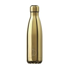 Termosas butelis Chilly's Bottle Chrome Gold 500ml цена и информация | Термосы, термокружки | pigu.lt