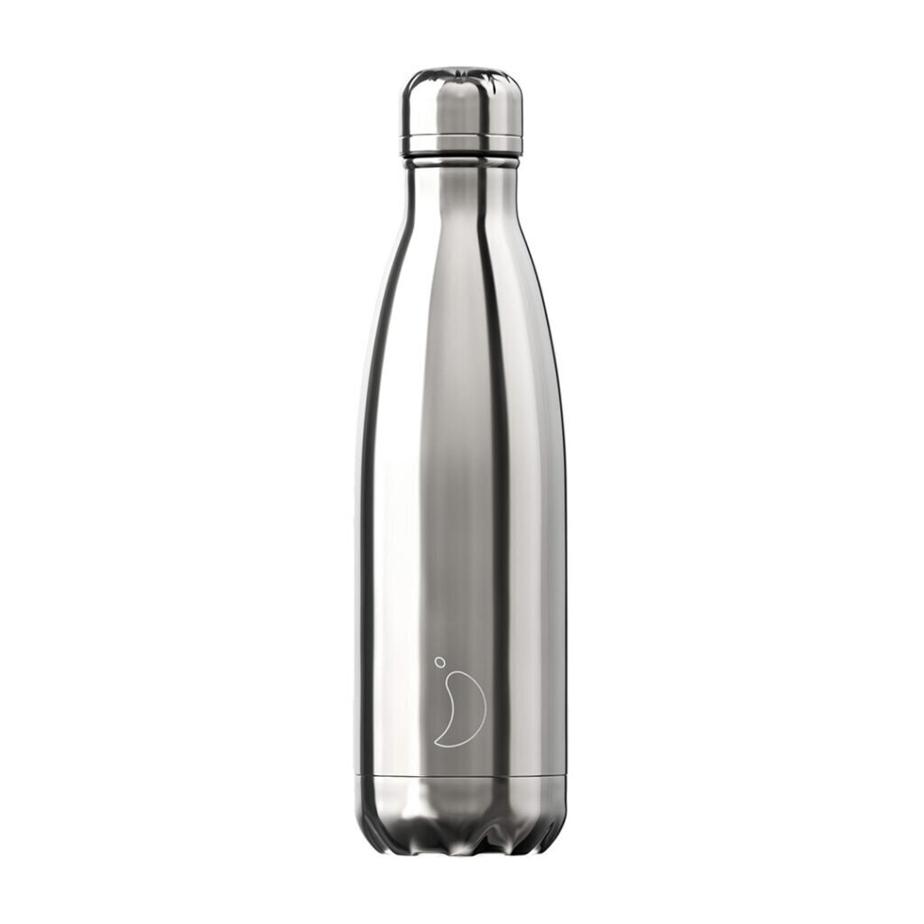 Termosas butelis Chilly's Bottle Chrome Silver 500ml kaina ir informacija | Termosai, termopuodeliai | pigu.lt