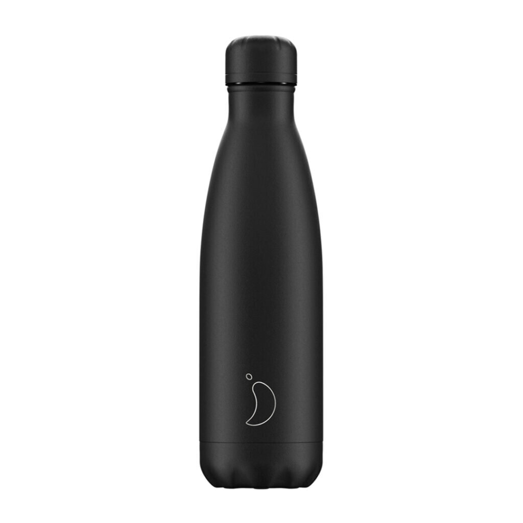 Termosas butelis Chilly's Bottle Monochrome All Black 500ml kaina ir informacija | Termosai, termopuodeliai | pigu.lt