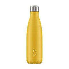 Termosas butelis Chilly's Bottle Matte Yellow 500ml kaina ir informacija | Termosai, termopuodeliai | pigu.lt
