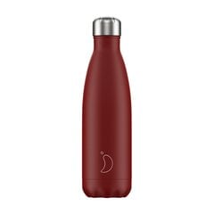 Termosas butelis Chilly's Bottle Matte Red 500ml kaina ir informacija | Termosai, termopuodeliai | pigu.lt