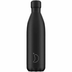 Termosas butelis Chilly's Bottle Monochrome All Black, 750 ml kaina ir informacija | Termosai, termopuodeliai | pigu.lt