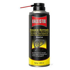 Keraminė grandinės alyva dviračiams Ballistol, 200 ml kaina ir informacija | Įrankiai, priežiūros priemonės dviračiams | pigu.lt