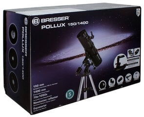 Bresser Pollux 150/1400 EQ3 kaina ir informacija | Teleskopai ir mikroskopai | pigu.lt