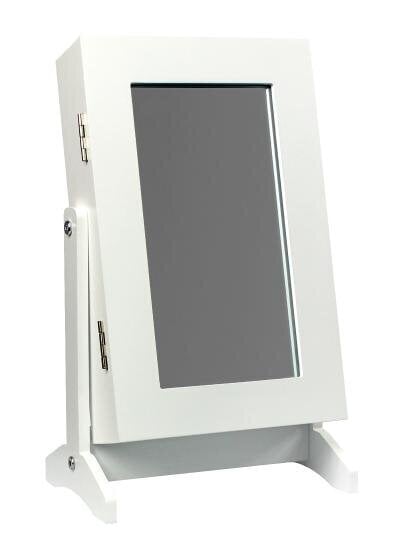 Pastatomas veidrodis - papuošalų spintelė PHO5775, baltas kaina ir informacija | Veidrodžiai | pigu.lt