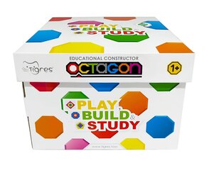 Пластиковые строительные кубики Tigres Octagon, 88 шт. цена и информация | Игрушки для малышей | pigu.lt