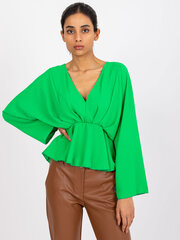 Женская блуза с принтом, зеленая  цена и информация | Женские блузки, рубашки | pigu.lt