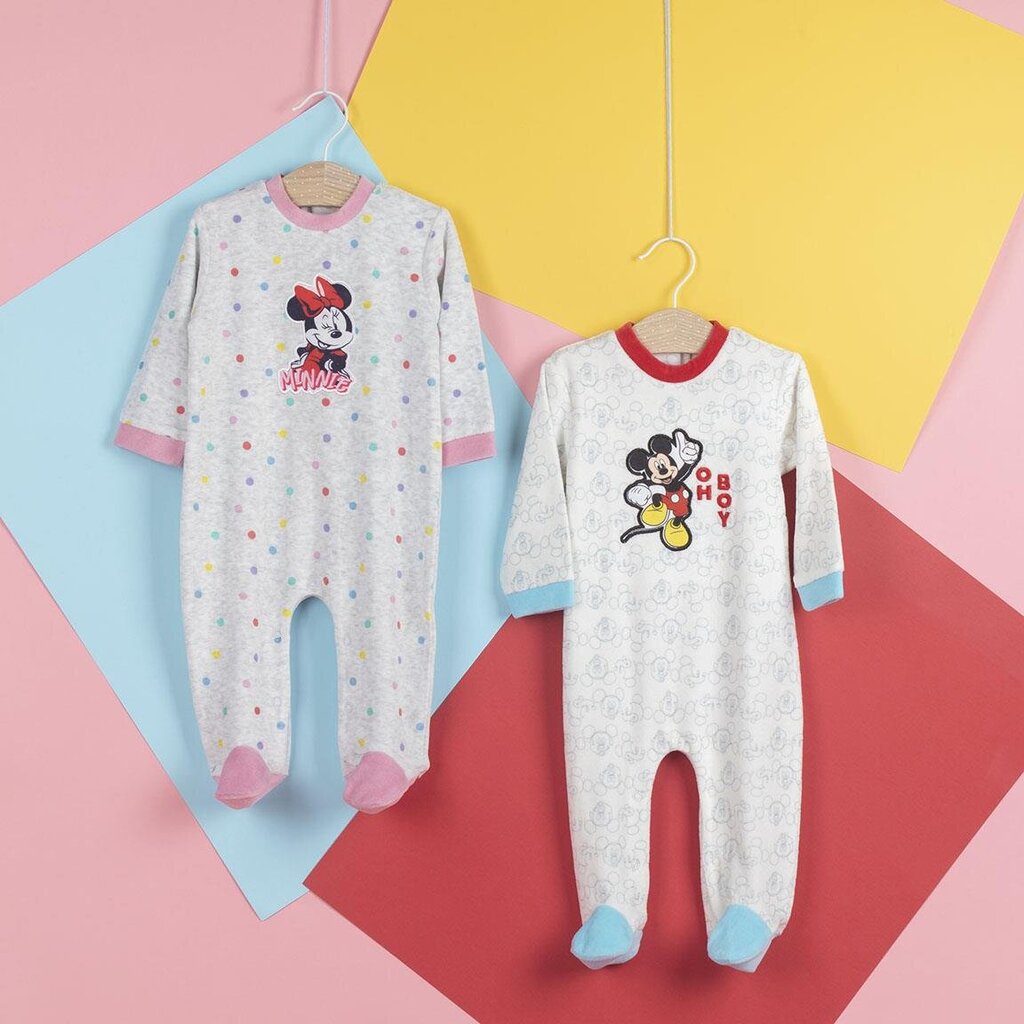 Kostiumėlis kūdikiams Minnie Mouse, pilkos spalvos kaina ir informacija | Šliaužtinukai kūdikiams | pigu.lt
