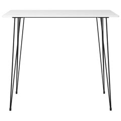 5- ių dalių baro baldų komplektas vidaXL, balta/juoda цена и информация | Комплекты мебели для столовой | pigu.lt