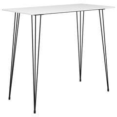 5- ių dalių baro baldų komplektas vidaXL, balta/juoda цена и информация | Комплекты мебели для столовой | pigu.lt