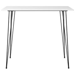 7-ių dalių baro baldų komplektas vidaXL, juodas/baltas цена и информация | Комплекты мебели для столовой | pigu.lt