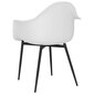 Valgomojo kėdės, 2vnt., baltos spalvos, PP kaina ir informacija | Virtuvės ir valgomojo kėdės | pigu.lt