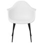 Valgomojo kėdės, 4vnt., baltos spalvos, PP kaina ir informacija | Virtuvės ir valgomojo kėdės | pigu.lt