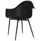 Valgomojo kėdės, 2vnt., juodos spalvos, PP kaina ir informacija | Virtuvės ir valgomojo kėdės | pigu.lt