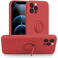 Hallo Ring Liquid Silicone Back Case, skirtas Samsung Galaxy S21 FE, raudonas kaina ir informacija | Telefono dėklai | pigu.lt