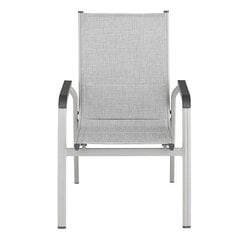 Lauko kėdė Kettler Basic Plus Padded, šviesiai pilka kaina ir informacija | Lauko kėdės, foteliai, pufai | pigu.lt