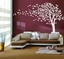 Didelio medžio, siūbuojančio vėjyje, sienos lipdukas Vinilinis paveikslas (baltas) - 300 cm x 180 cm kaina ir informacija | Interjero lipdukai | pigu.lt