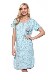 Хлопковая ночная рубашка для женщин Sevgi 3088-81, синий цена и информация | Женские пижамы, ночнушки | pigu.lt