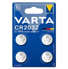 Elementai Varta Lithium CR2032, 4 vnt kaina ir informacija | Elementai | pigu.lt