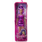 Lėlė Barbie madistė blizgančia alyvine suknele, HBV12 kaina ir informacija | Žaislai mergaitėms | pigu.lt