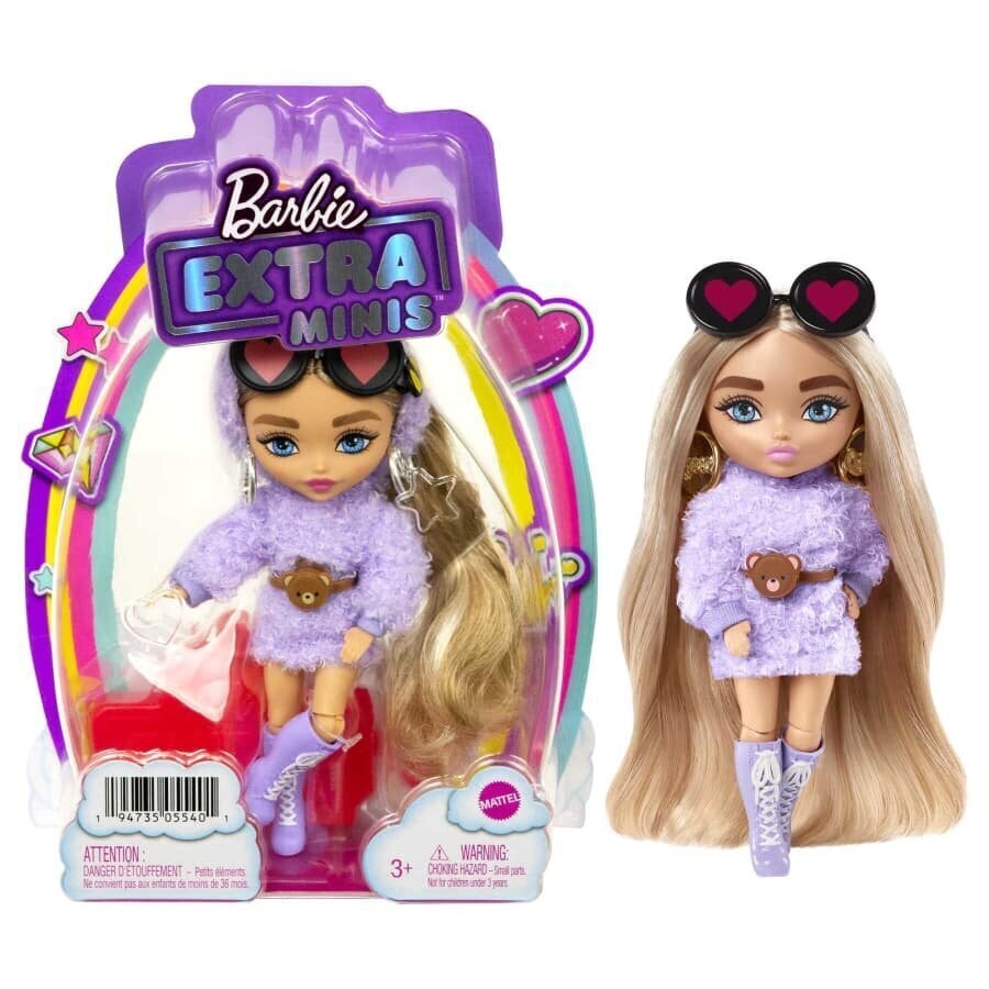 Кукла Barbie Extra mini с фиолетовым платьем, HGP66 цена | pigu.lt