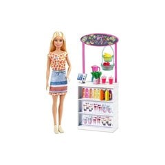 Lėlės Barbie sulčių kokteilių baro rinkinys, GRN75 kaina ir informacija | Žaislai mergaitėms | pigu.lt