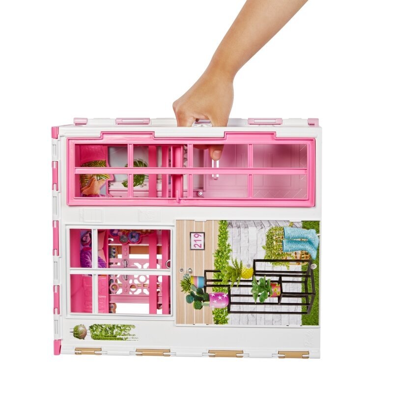 Lėlės Barbie sulankstomas namas, HCD47 kaina ir informacija | Žaislai mergaitėms | pigu.lt