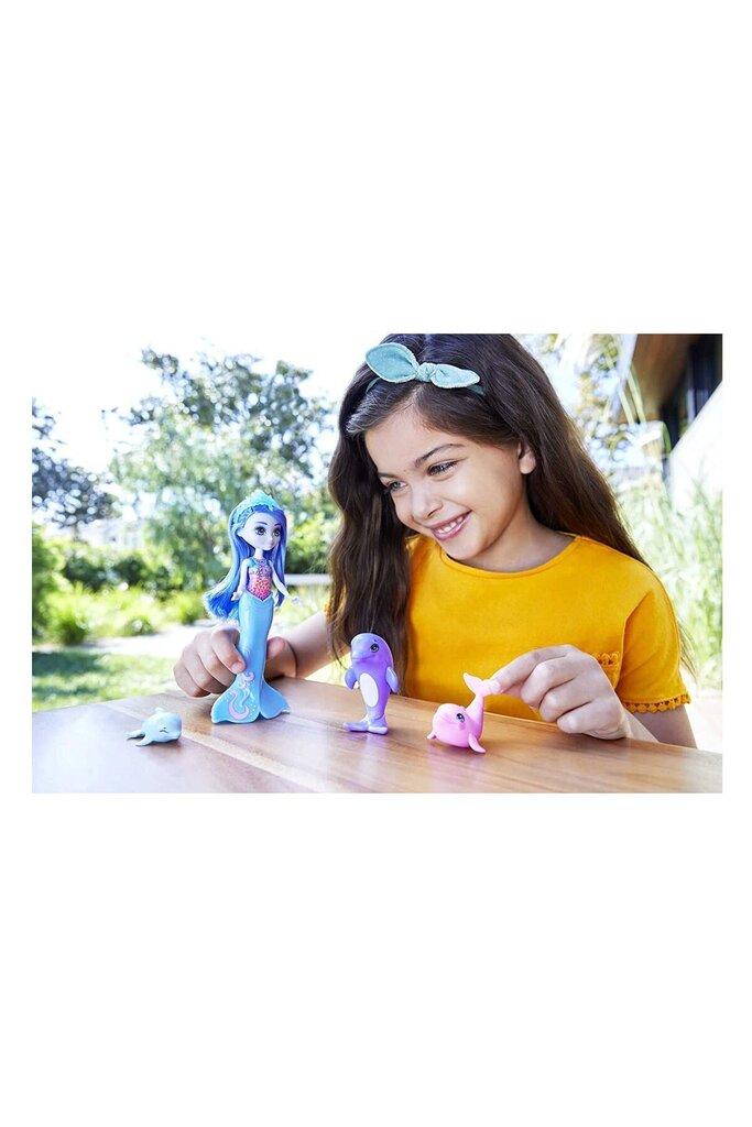Lėlė delfinė su bičiuliais Enchantimals, HCF72 kaina ir informacija | Žaislai mergaitėms | pigu.lt