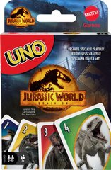 UNO kortos Jūros periodo parkas Jurassic World, GXD72 kaina ir informacija | Mattel Games Vaikams ir kūdikiams | pigu.lt