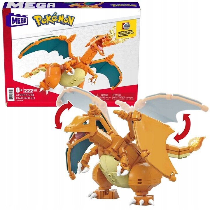 Konstruktorius Charizardas Pokemon GWY77, 222 d. kaina ir informacija | Konstruktoriai ir kaladėlės | pigu.lt