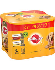 Pedigree Adult для взрослых собак с курицей и говядиной, 24х400 г цена и информация | Консервы для собак | pigu.lt