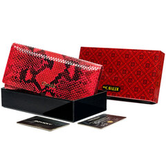 Женский кожаный кошелек с узором под змею Cavaldi, красный цена и информация | Женские кошельки, держатели для карточек | pigu.lt