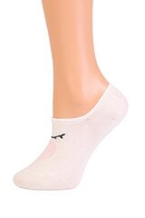 Moteriškos baltos spalvos medvilninės kojinės su abstrakčiu raštu LEONORE kaina ir informacija | Moteriškos kojinės | pigu.lt