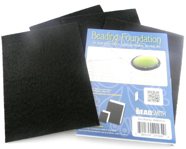 Medžiaga papuošalų pagrindams Beadsmith, juoda, 110 x 140 mm, 4 lap. цена и информация | Papuošalų gamybai, vėrimui | pigu.lt