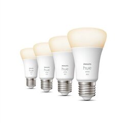 Išmaniosios LED lemputės Philips Hue E27 9W 800lm, 4 vnt. kaina ir informacija | Elektros lemputės | pigu.lt