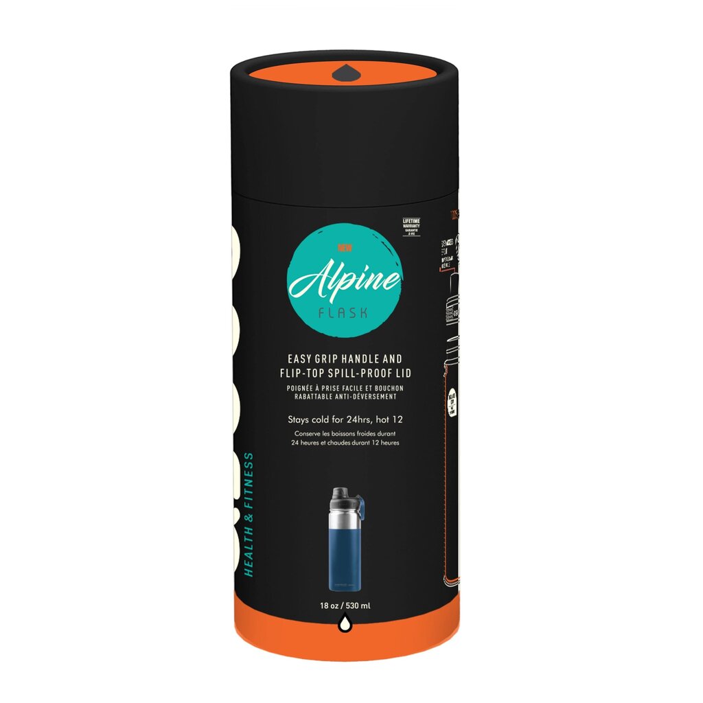 Termo puodelis, Asobu Alpine Flask, 530 ml, juodas kaina ir informacija | Termosai, termopuodeliai | pigu.lt