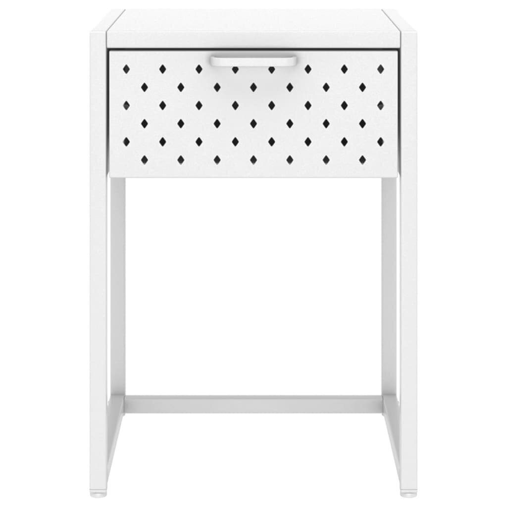 Naktinis staliukas, 38x35x54 cm, baltas kaina ir informacija | Spintelės prie lovos | pigu.lt